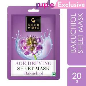 Good Vibes Bakuchiol Age Defying Sheet Mask | For Soft & Smooth Skin | Fights Signs Of Ageing (20 gm)