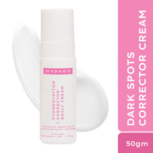 Hyphen Pigmentation Corrector Daily Cream With 2% Kojic Acid | Moisturizes & Treats Pigmentation | Reduces Dark Spots & Brightens Skin - 50 gm