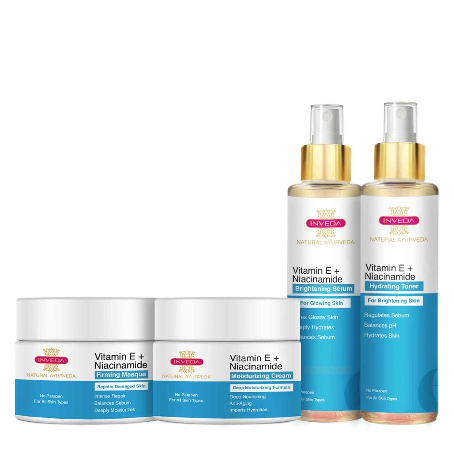 Inveda Skin Whitening Kit With Vitamin E + Niacinamide, 400 ml