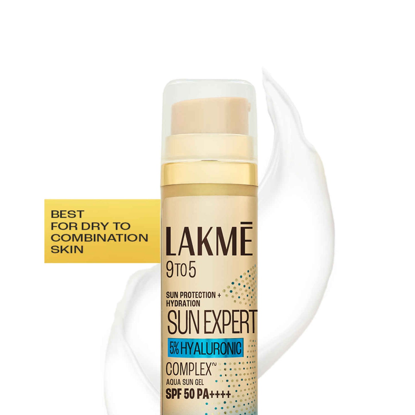Lakme 5% Hyaluronic water-light Sunscreen gel SPF 50 Pa++++ For Oily Skin, Plump & Hydrated skin 56 gm