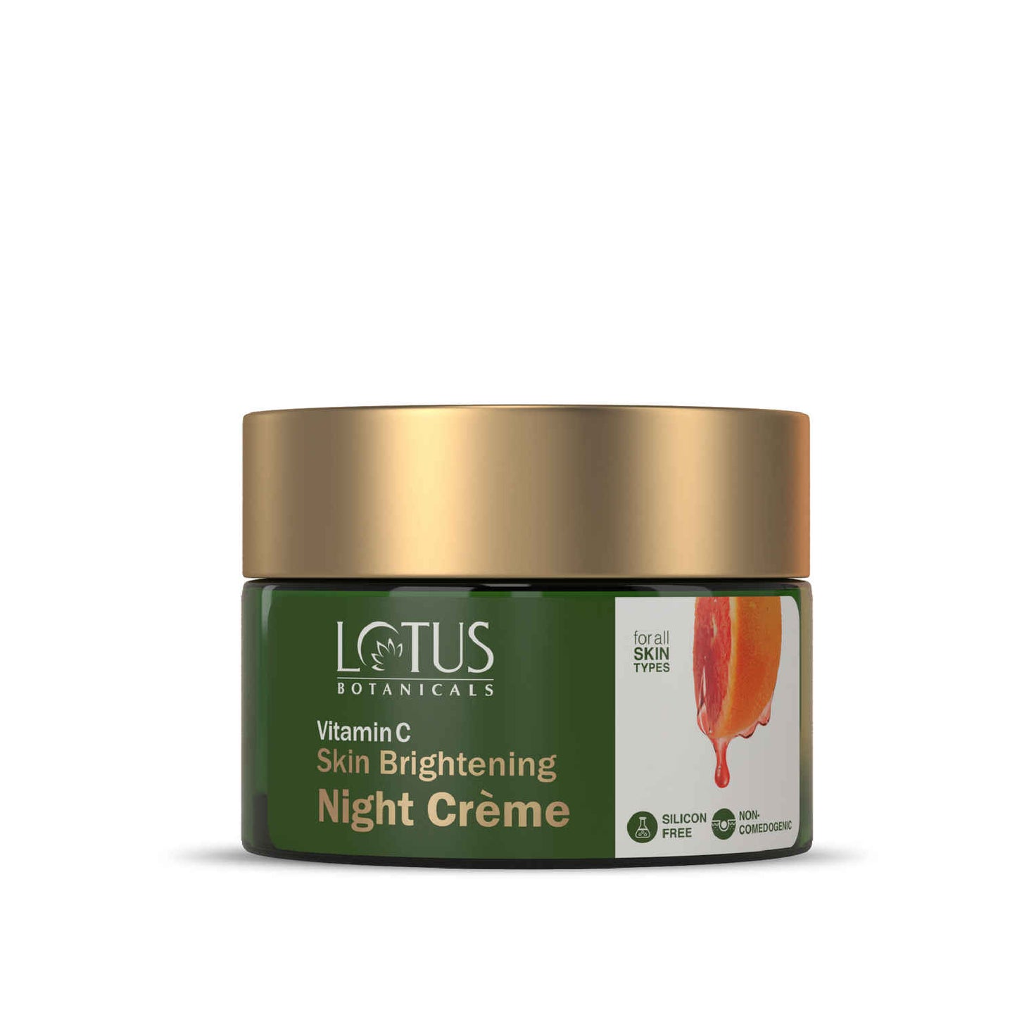 Lotus Botanicals Skin Brightening Night Cream | Vitamin C | Silicon & Chemical Free | All Skin Types | 50 gm