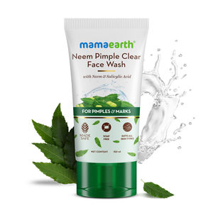 Mamaearth Pimple Clear Face Wash with Neem & Salicylic Acid 150 ml |Fights Pimples & Acne|Reduces Marks|Purifies Skin|Gently Cleanses|For All Skin Types|Controls Excess Oil | For Men and Women