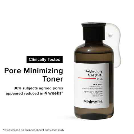 Minimalist 3% PHA Face Toner For Pore Tightening , Mild Expfoliation & Hydration with Biotics, 150 ml