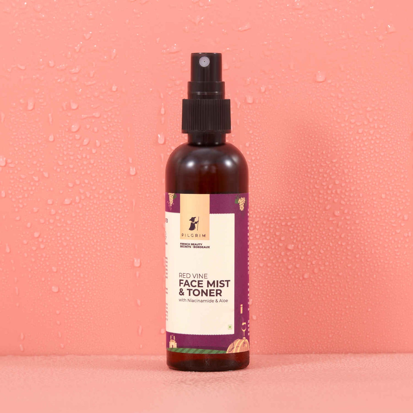 Pilgrim Red Vine Face Mist & Toner With Niacinamide & Aloe (100 ml)