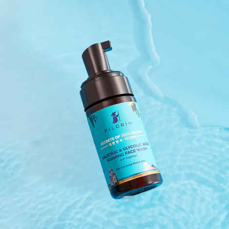 Pilgrim Salicylic & Glycolic Acid Foaming Face Wash with Yugdugu, 120 ml
