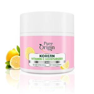 Pure Origin Korean Vitamin C Moisturizer | 24-Hour Moisturization | Light & Non-sticky | Brightens & Evens Skin | 100 gm