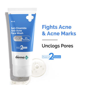 The Derma co.Sali-Cinamide Anti-Acne Face Wash with 2% Salicylic Acid & 2% Niacinamide (80 ml)