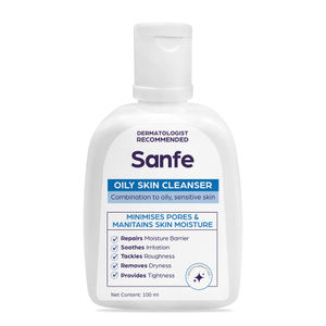 Sanfe Oily Skin Cleanser | For skin repair, dryness, tighter skin - For Oily, Acne Prone Skin, 100 ml