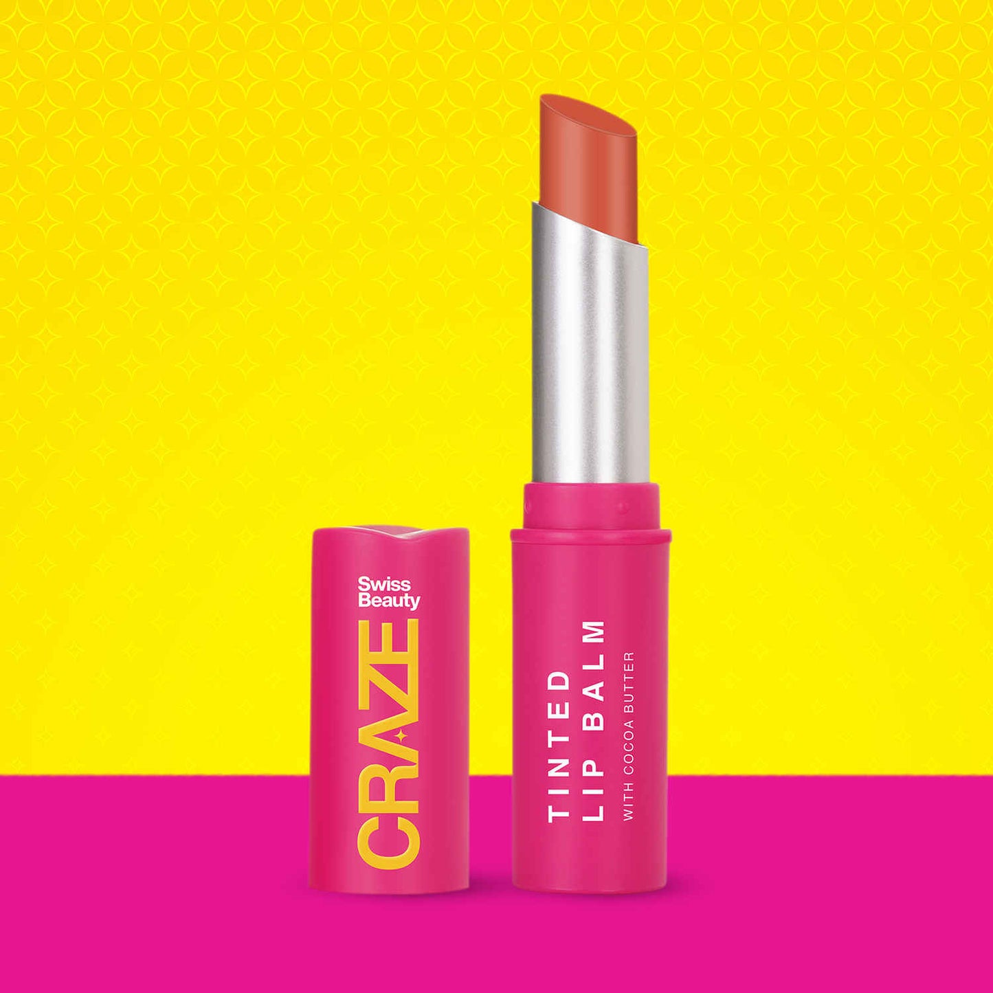 Swiss Beauty CRAZE Tinted Weightless Lip Balm | Sheer Coverage | Hydrating | With Cocoa Butter 05 Fresh Orange - 2.3 gm