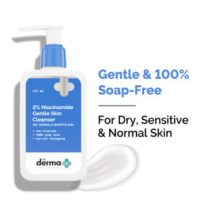 The Derma Co. 2% Niacinamide Gentle Skin Cleanser with Niacinamide & Cica Extract | Face Wash for for Sensitive, Dry & Normal Skin - 125 ml