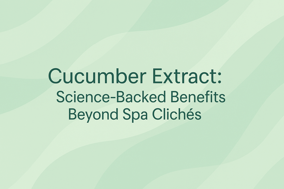 Cucumber Extract - Science-Backed Benefits Beyond Spa Clichés