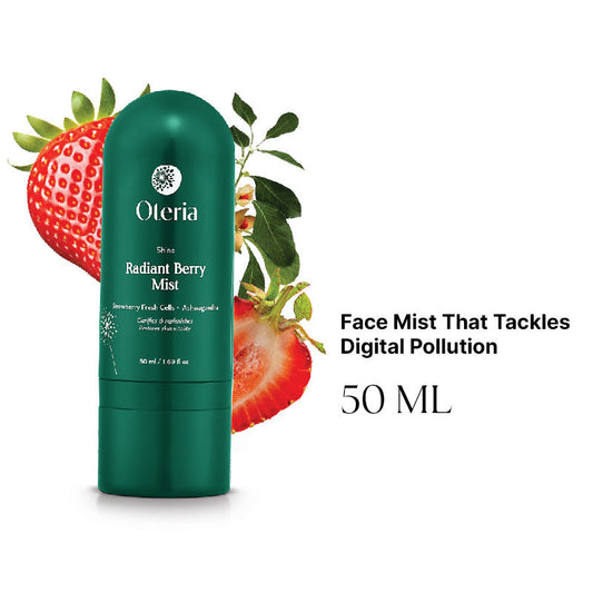 Oteria Berry Face Mist And Toner Vegan Fresh Strawberry Fruit Cells For Mid-day Skin Glow Unisex