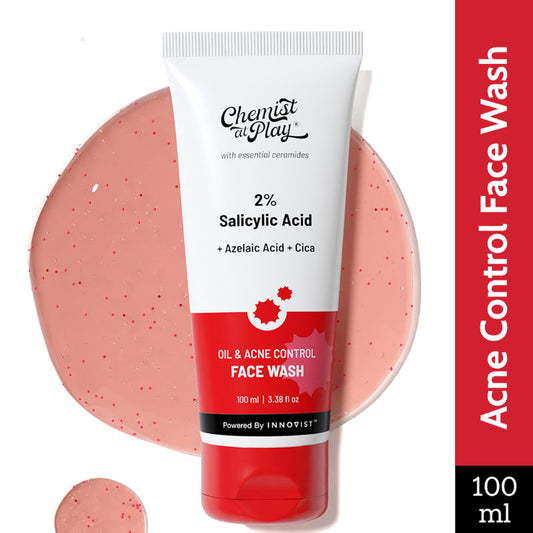 Chemist at Play 2% Salicylic Acid Face Wash For Oily Skin with Niacinamide Oil Cleanser for Face