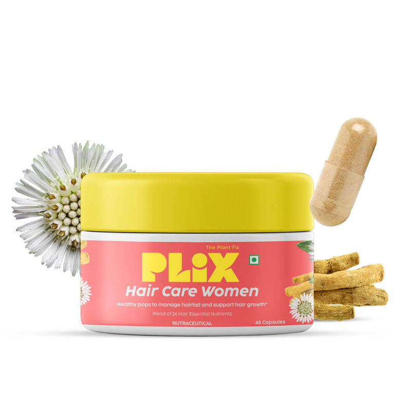 Plix Hair Care Capsules For Women With Ashwagandha - Contains DHT Blockers - Prevents Hair Fall