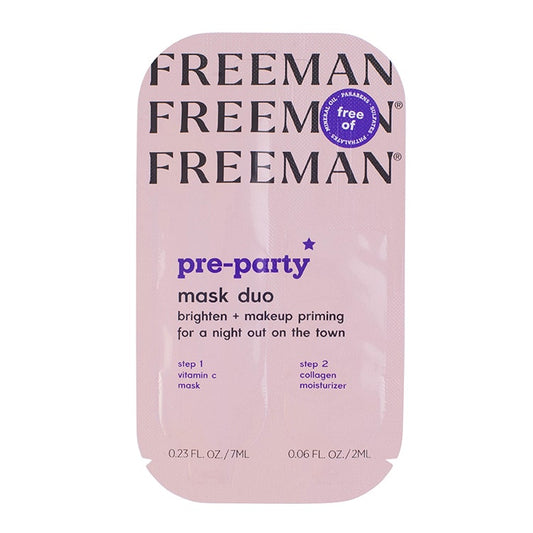 Freeman Pre-Party Bright + Makeup Priming Mask Duo 9Ml