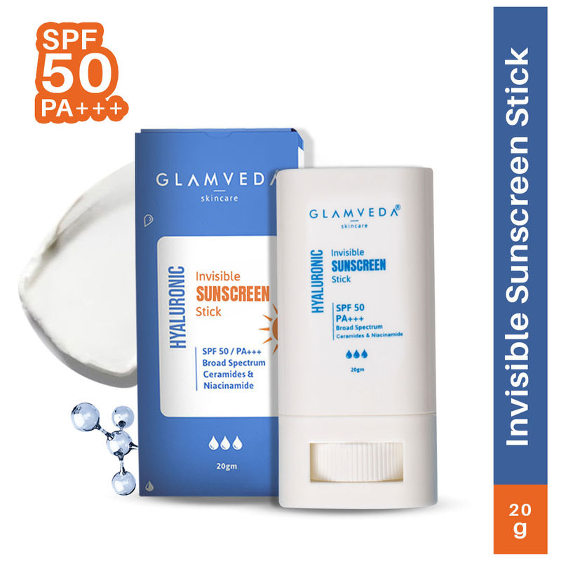 Glamveda Hyaluronic Invisible Sunscreen Stick With Ceramides SPF 50 PA+++