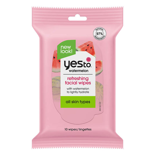 watermelon refreshing facial wipes with watermelon to lightly hydrate all skin types - 10ct