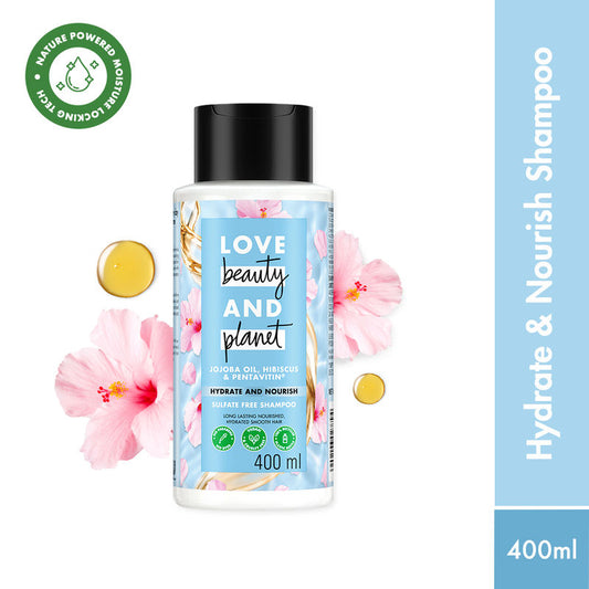 Love Beauty & Planet Jojoba Oil, Hibiscus & Pentavitin Hydrate & Nourish Shampoo
