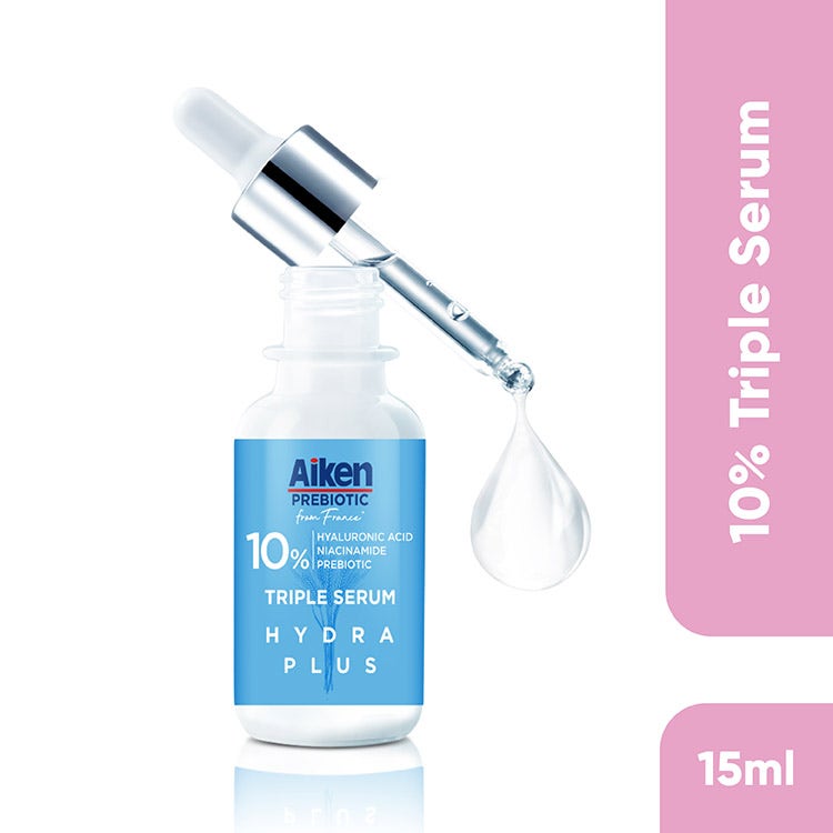Aiken Prebiotic 8X Premium Biotics 10% Hyaluronic Acid, Niacinamide, Prebiotic Triple Serum 15Ml