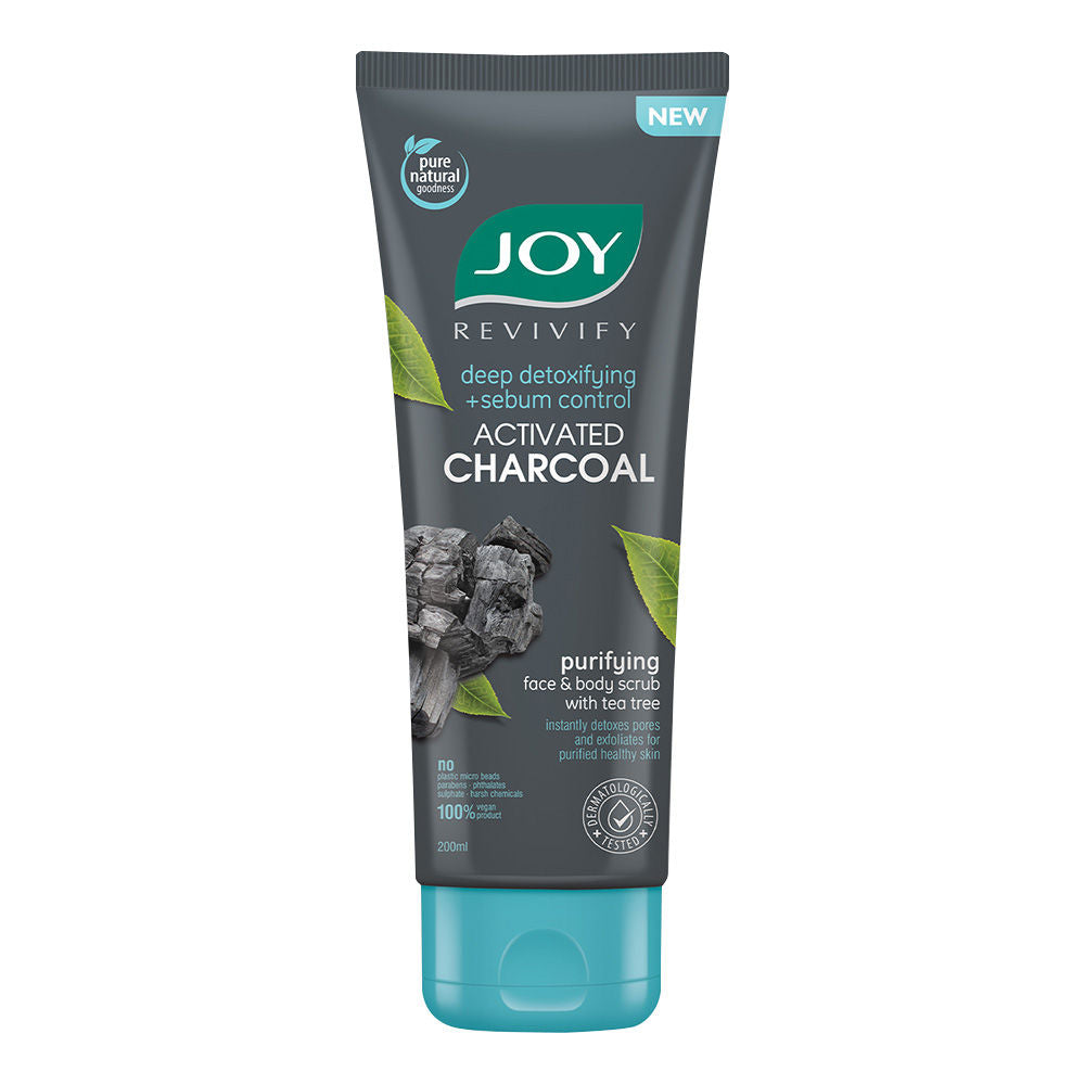 Joy Tea Tree Activated Charcoal Deep Detoxifying Sebum Control Purifying Scrub
