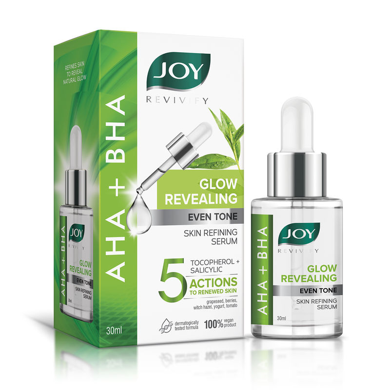 Joy Skin Refining Face Serum with AHA BHA for Even Toned & Glowing Skin