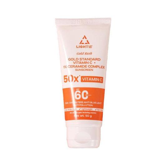 LIGHT UP Gold Rush Gold Standard Vitamin C + 1% Ceramide Complex Sunscreen