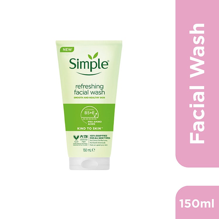 Simple Kind To Skin Refreshing Facial Wash Gel 150Ml