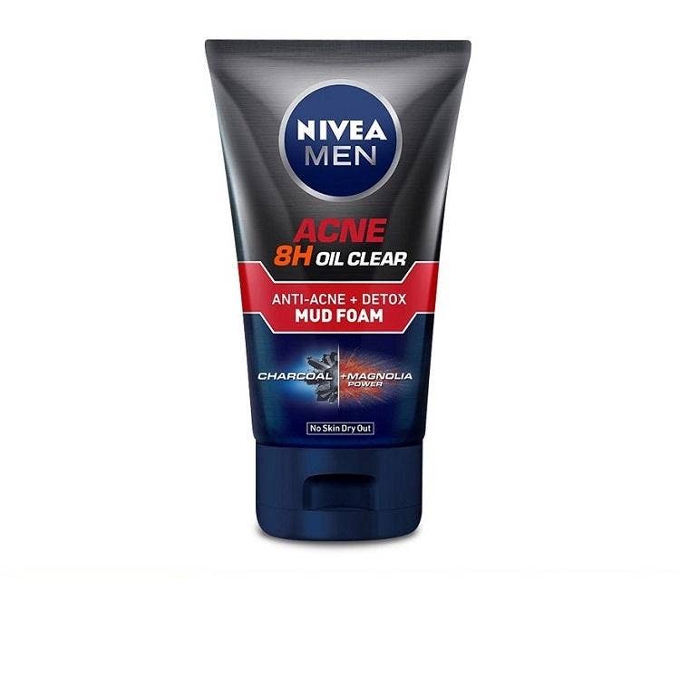 Nivea Men Acne 8 Hour Oil Clear Anti Acne Mud Foam 100G