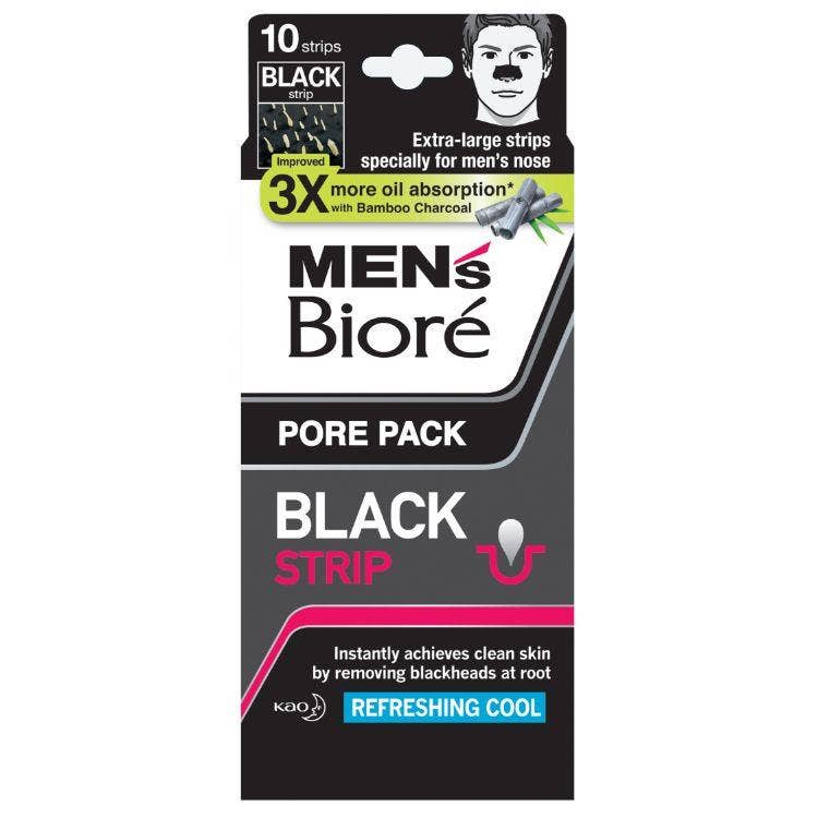 Biore Men Pore Pack Refreshing Cool Black Strip 10S