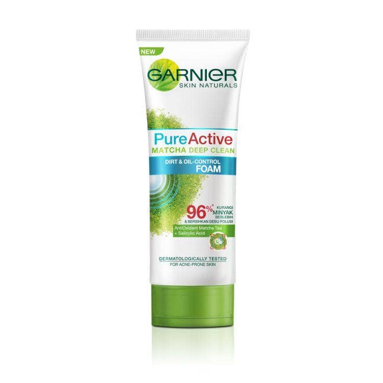 Garnier Skin Naturals Pure Active Matcha De-Tox Foam 100Ml