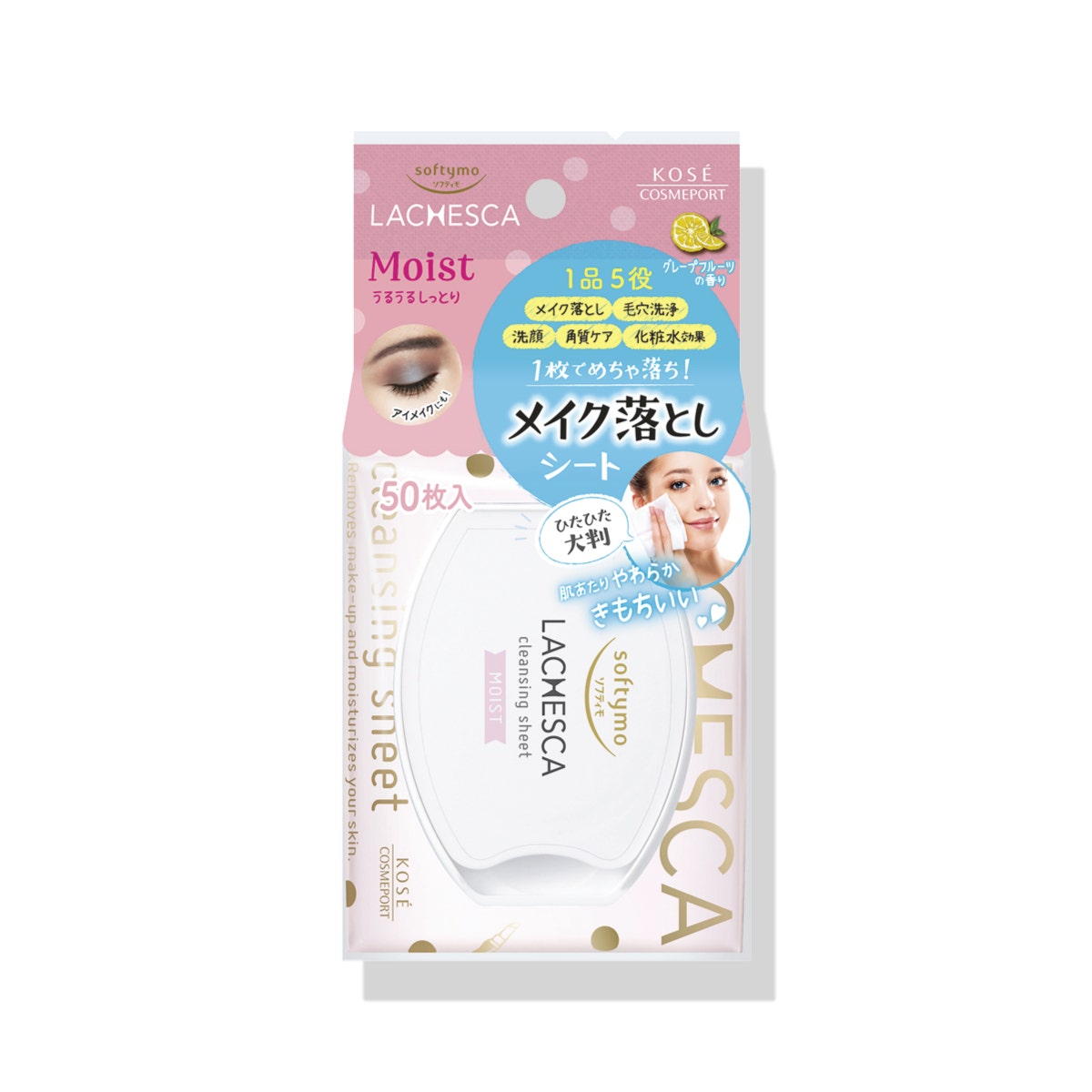 Kose Cosmeport Softymo Lachesca Cleansing Sheet Moist 50S