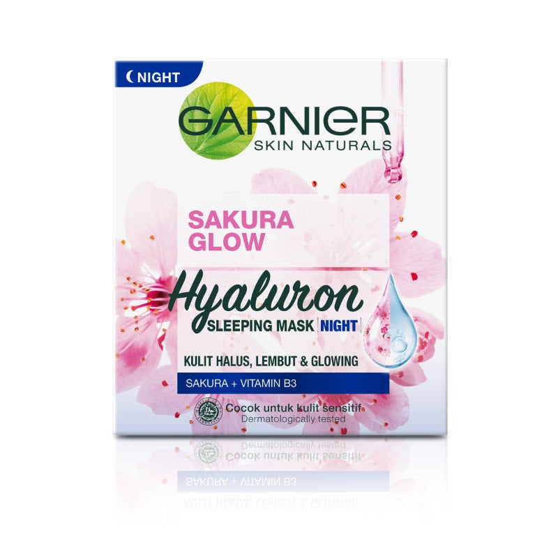 Garnier Skin Naturals Sakura Glow Hyaluroni Sleeping Mask Night Cream 50Ml