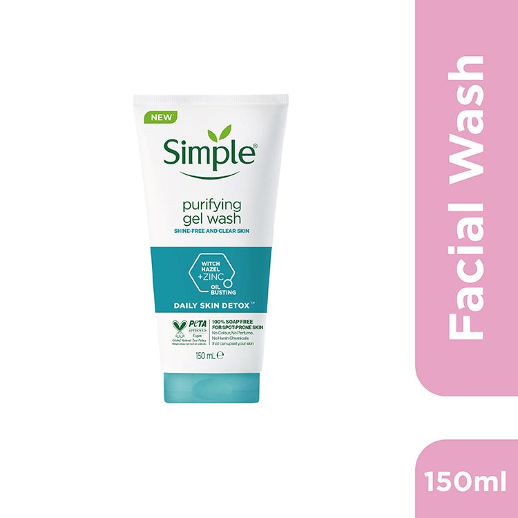 Simple Daily Skin Detox Purifying Facial Wash 150Ml