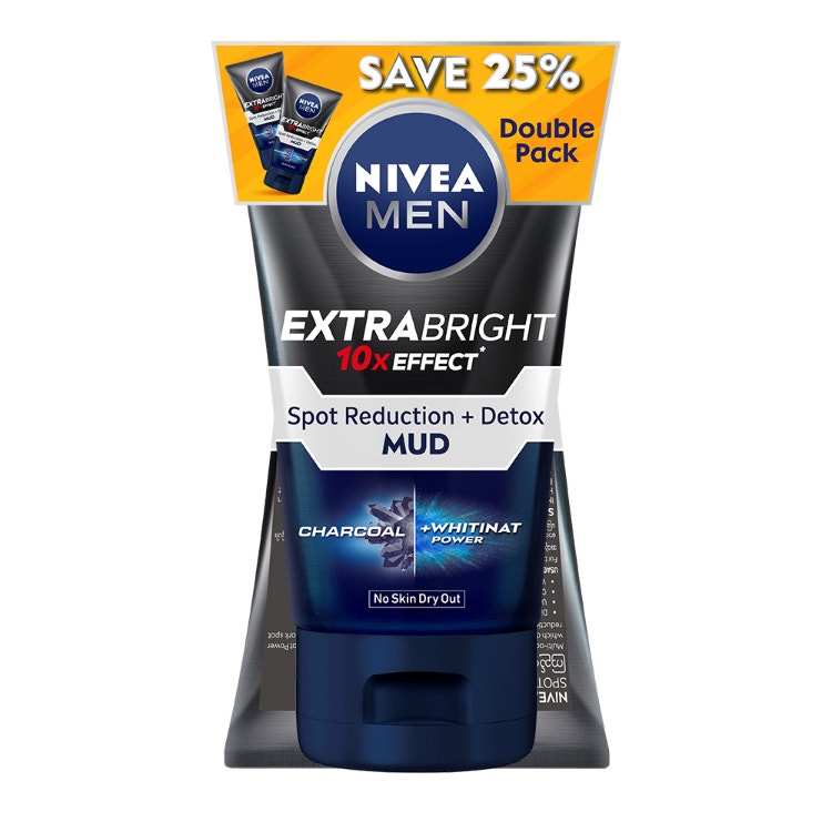 Nivea Men Extra Bright Spot Reduction Mud Foam 100G Po2#
