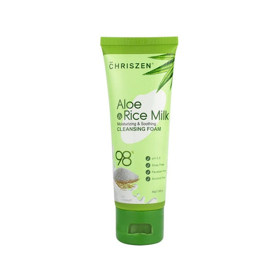 Chriszen 98% Aloe Vera Rice Milk Cleansing Foam 50g