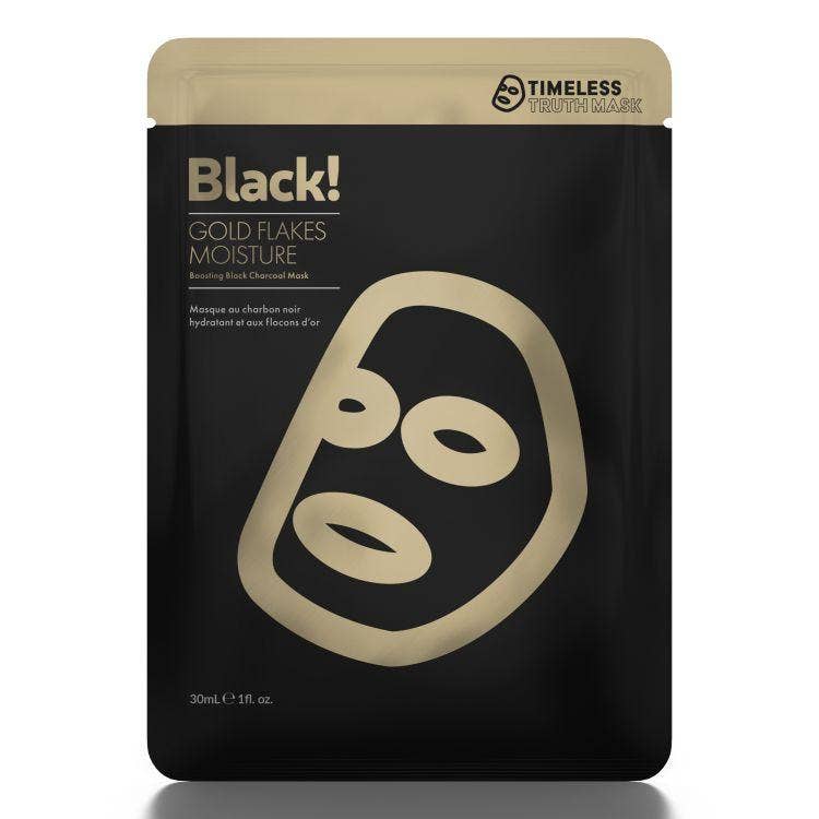 Timeless Truth Black! Gold Flakes Moisture Black Charcoal Mask 1S
