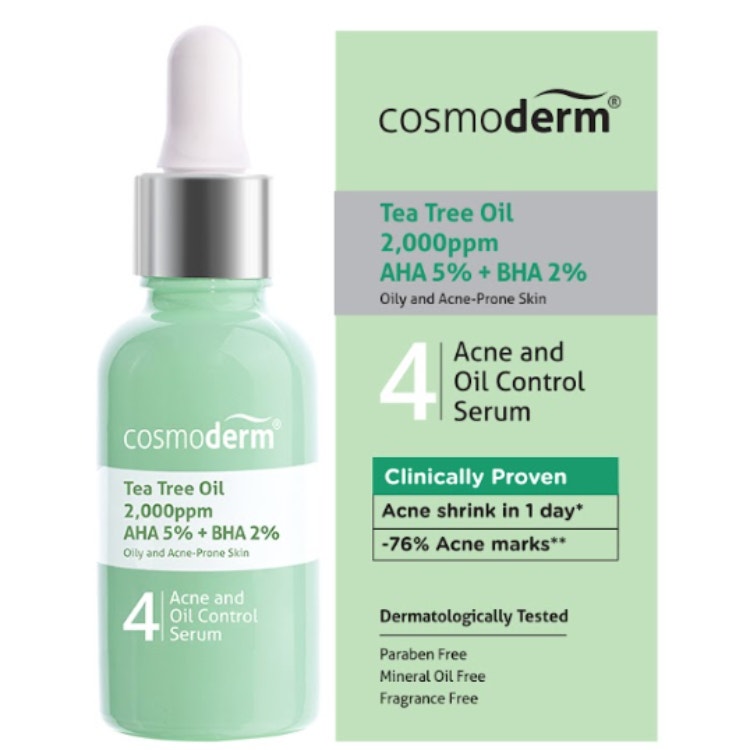 Cosmoderm Tea Tree Oil Acne & Oil Control Serum 30Ml