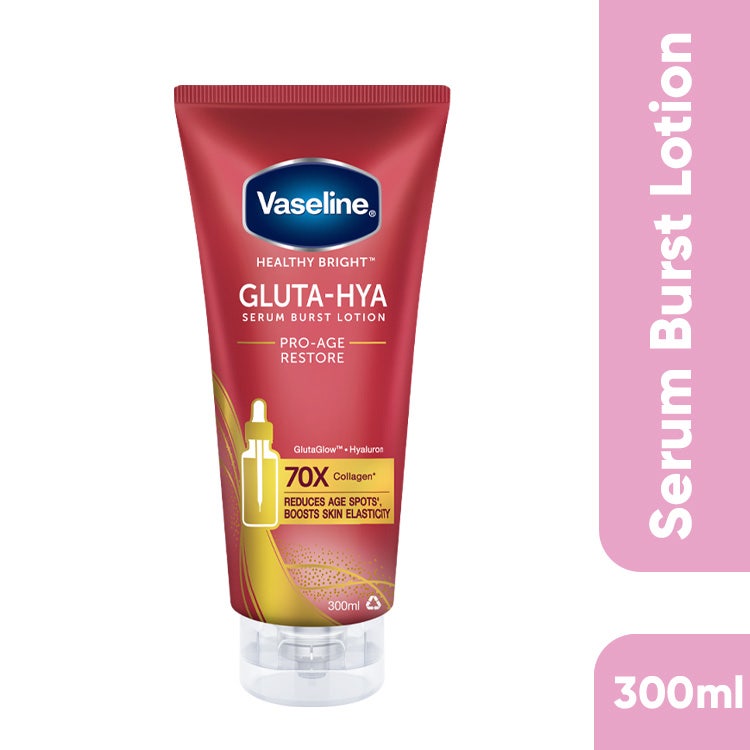 Vaseline Healthy Bright Gluta-Hya Serum Burst Lotion Pro-Age Restore 330Ml