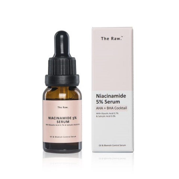 The Raw. Niacinamide 5% Serum With Glycolic Acid 0.7% & Salicylic Acid 0.3% 30Ml