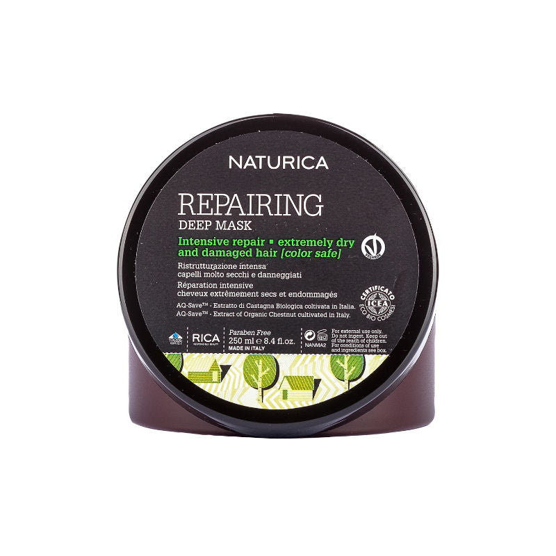 Naturica Repairing Deep Mask for Dry and Damaged Hair, Revitalize with Keratin & Pistachio Oil