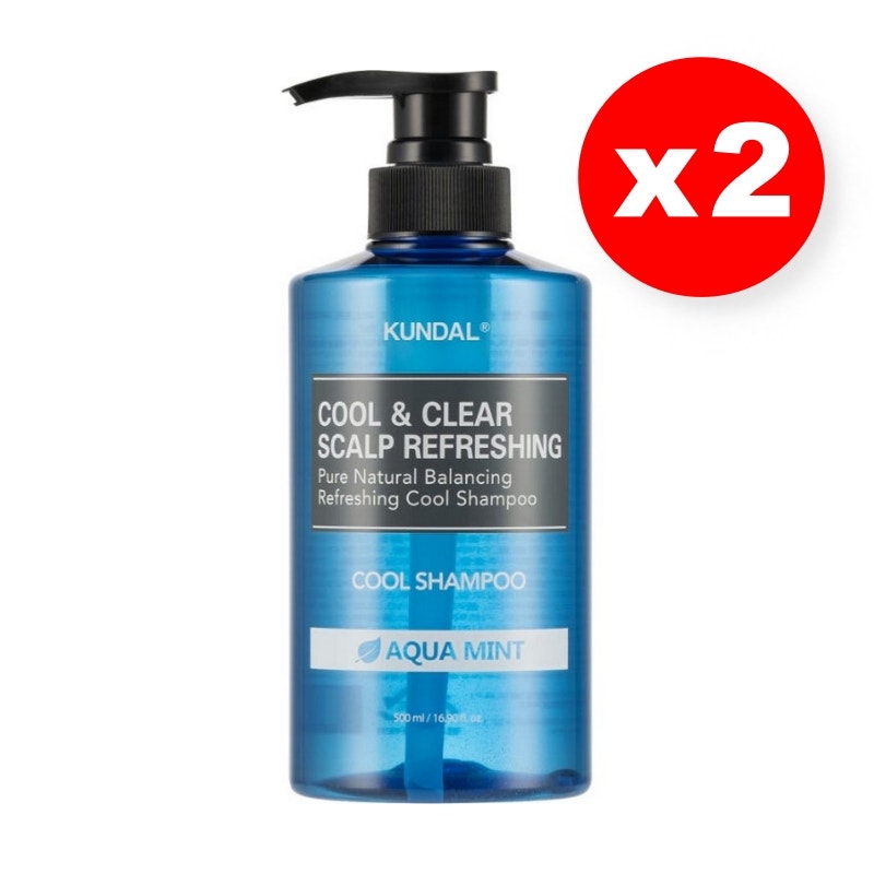 [Bundle of 2] Kundal Cool & Clear Scalp Refreshing ShampooAqua Mint 500ml (2x121109975)
