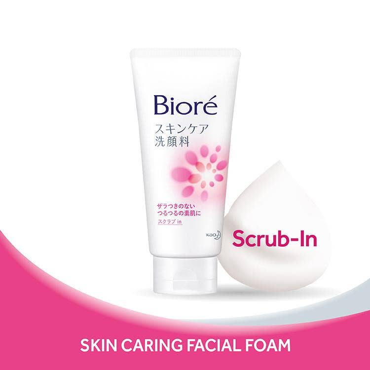 Biore Skin Caring Facial Foam Scrub In 130g