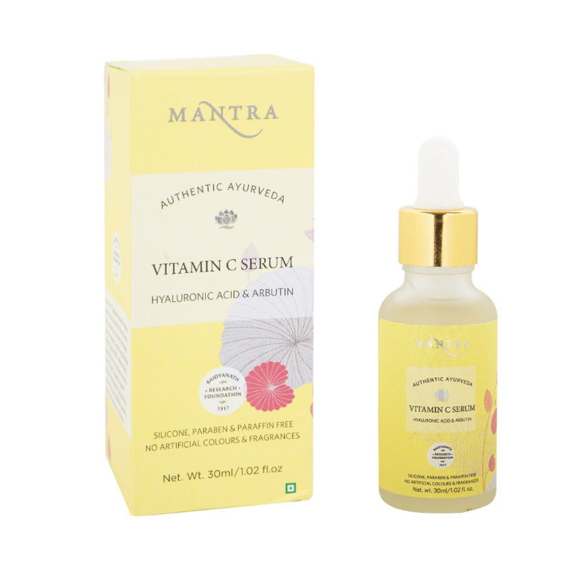 Mantra Herbal Vitamin C Serum with Hyaluronic Acid and Arbutin