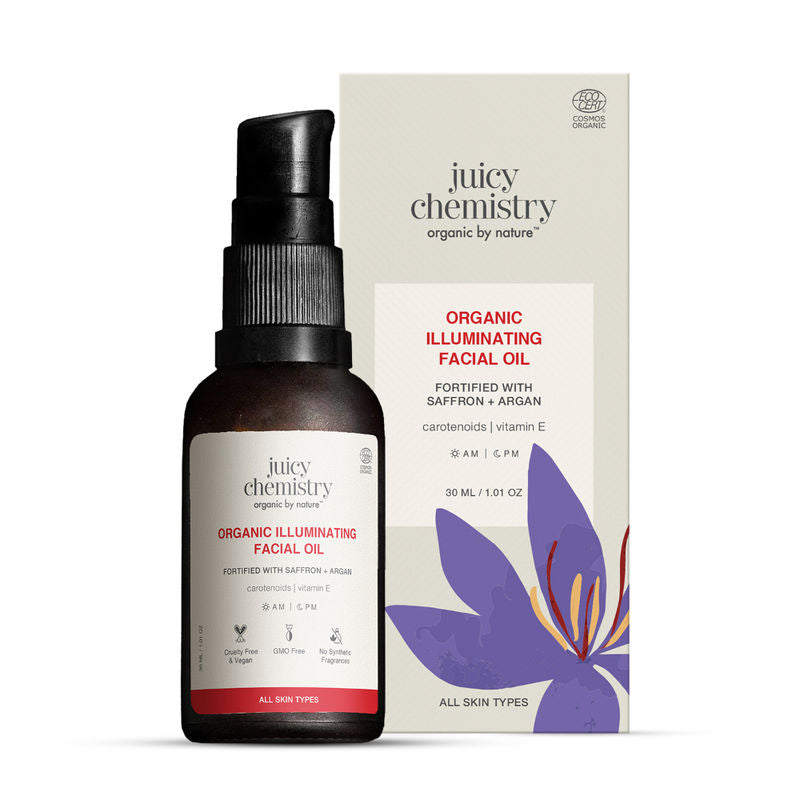 Juicy Chemistry Saffron & Red Raspberry - Illuminating & Moisturizing Day Facial Oil