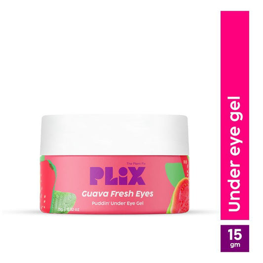 PLIX Guava Under-Eye Gel For Reducing Dark Circles, Puffy Eyes with 3% Niacinamide, Vit E & Caffeine