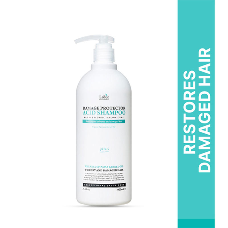 La'dor Damage Protect Acid Korean Shampoo - Restores Moisture & Strengthens Post Chemical Treatment