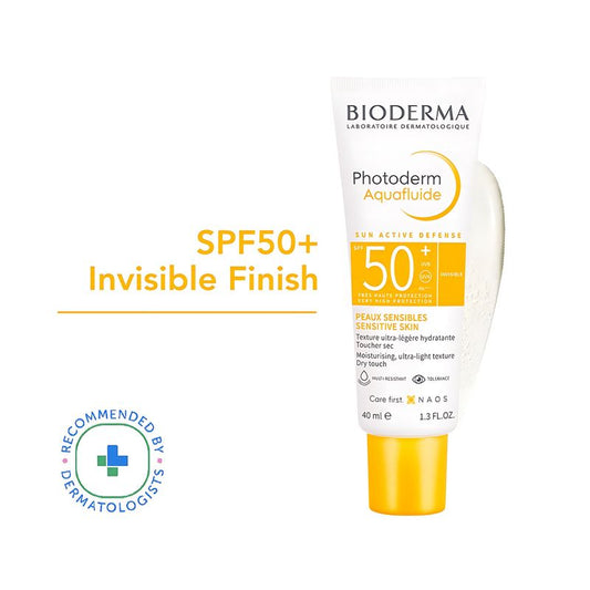 Bioderma SPF 50+ Non-tinted Sunscreen - Photoderm Aquafluide Neutre Sunscreen - Sensitive Skin