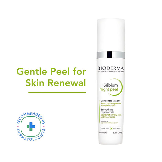 Bioderma Sebium Night Peel For Oily Acne Prone Skin With Glycolic Acid