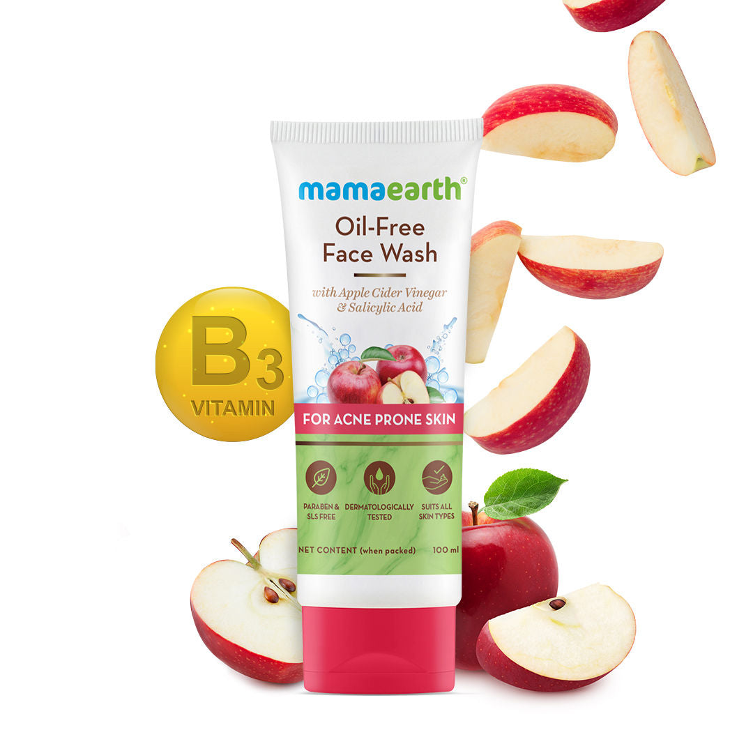 Mamaearth Oil-Free Face Wash For Oily Skin, With Apple Cider Vinegar & Salicylic Acid
