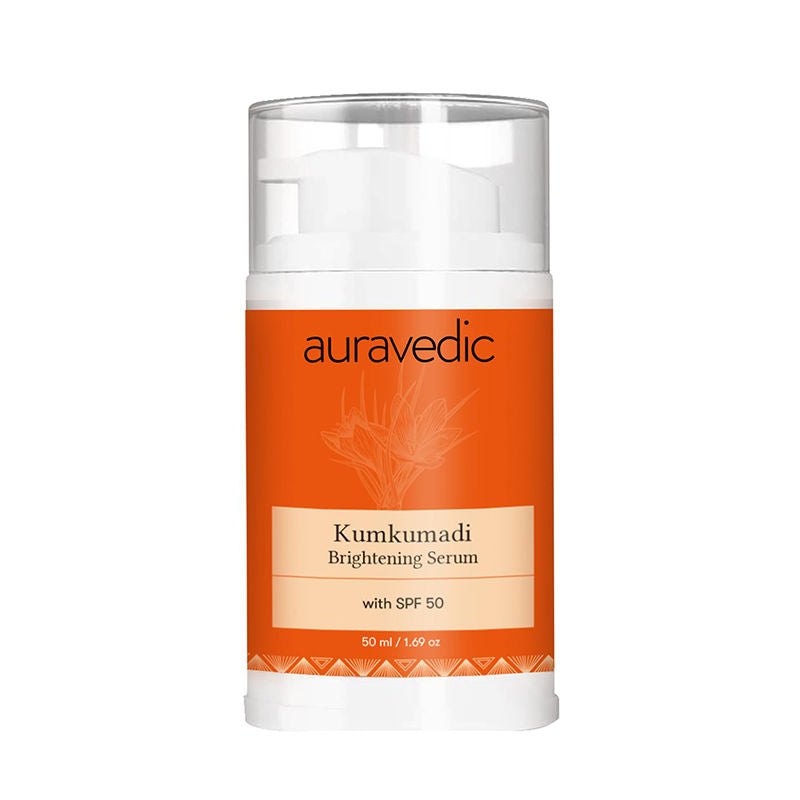 Auravedic Kumkumadi Face Serum With Spf 50 Kumkumadi Oil Brightening Serum With Sunscreen